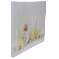 Northlight LED Lighted Candles And Orchids Spa Inspired Canvas Wall Art 15.75" -Home Decor Outlet Store GUEST 58f19efc 9a55 4278 a62d 93a8d0740457