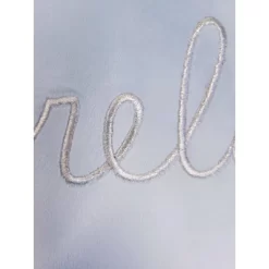 12"x12" 'Relax' Velvet Square Throw Pillow Blue/Gray - Edie@Home