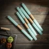 Sea Foam Timber Tapers - Set Of 12