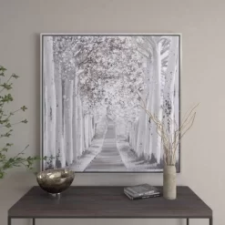 Canvas Landscape Trees Framed Wall Art With Silver Frame White - Olivia & May 36 Canvas Landscape Trees Framed Wall Art With Silver Frame White - Olivia & May -Home Decor Outlet Store GUEST 6200cbda 42dc 4803 8cd3 bd3c11efa5b3