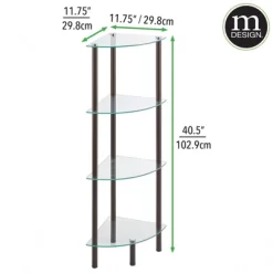 MDesign Household Floor Storage Corner Tower, 4 Tier 18 MDesign Household Floor Storage Corner Tower, 4 Tier -Home Decor Outlet Store GUEST 640aa04b 91bd 40d1 932b 0a0a62e72f90