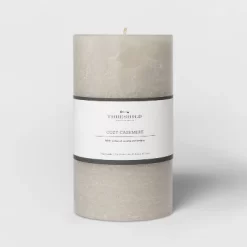 Pillar Cozy Cashmere Candle Gray - Threshold™ -Home Decor Outlet Store GUEST 6771ee8b b20e 4eed b029 2ff400941a82