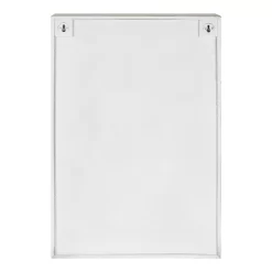 Megara Decorative Wooden Wall Hanging Curio Cabinet Whitewash Finish - Kate & Laurel All Things Decor -Home Decor Outlet Store GUEST 6897b96e bb35 4f0d a048 a85899695343