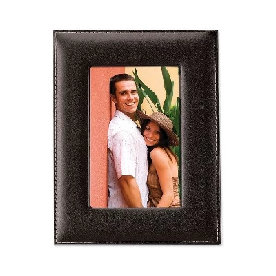 Lawrence Frames Black Leather 5x7 Picture Frame 685057 1 Lawrence Frames Black Leather 5x7 Picture Frame 685057