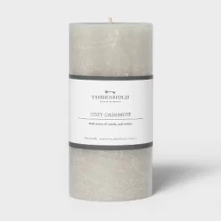 Pillar Cozy Cashmere Candle Gray - Threshold™ -Home Decor Outlet Store GUEST 6ba11b2c 3a44 4095 898c 9eb621ed2bf1