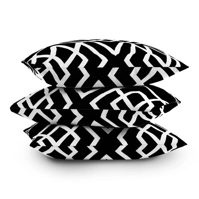 18"x18" Three Of The Possessed Inbetween Square Throw Pillow Black/White - Deny Designs 2 18"x18" Three Of The Possessed Inbetween Square Throw Pillow Black/White - Deny Designs - Image 2