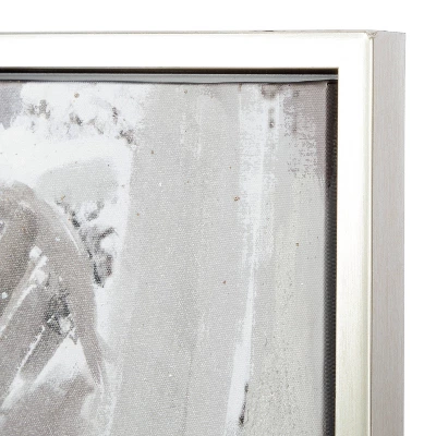 Canvas Landscape Trees Framed Wall Art With Silver Frame White - Olivia & May 4 Canvas Landscape Trees Framed Wall Art With Silver Frame White - Olivia & May - Image 4