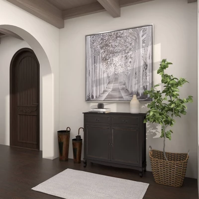 Canvas Landscape Trees Framed Wall Art With Silver Frame White - Olivia & May 19 Canvas Landscape Trees Framed Wall Art With Silver Frame White - Olivia & May - Image 19