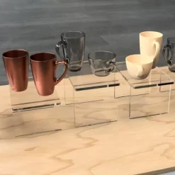 Azar Displays Clear Acrylic 22"W X 10"D X 6"H 1/2" Thick Deluxe Riser W/ Bumpers -Home Decor Outlet Store GUEST 70ba952a 5961 4ac2 bd0f 6d2e2479e51a