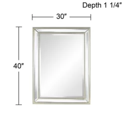 Uttermost Palais Rectangular Vanity Accent Wall Mirror Modern Beaded Beveled Silver Frame 30" Wide For Bathroom Bedroom Living Room Home Office House 14 Uttermost Palais Rectangular Vanity Accent Wall Mirror Modern Beaded Beveled Silver Frame 30" Wide For Bathroom Bedroom Living Room Home Office House -Home Decor Outlet Store GUEST 722e0ad1 7fc4 4ff2 8c07 a5cdc449905b