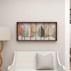 Metal Leaf Varying Texture Wall Decor With Wood Frame Brown - Olivia & May 34 Metal Leaf Varying Texture Wall Decor With Wood Frame Brown - Olivia & May -Home Decor Outlet Store GUEST 7bd22cba 12c0 4aba b3e3 80beea3e27bc