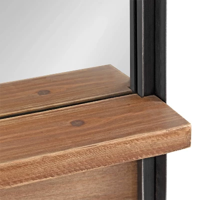 30" Owing Round Wall Mirror Black - Kate & Laurel All Things Decor 2 30" Owing Round Wall Mirror Black - Kate & Laurel All Things Decor - Image 2