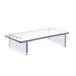 Azar Displays Clear Acrylic 22"W X 10"D X 6"H 1/2" Thick Deluxe Riser W/ Bumpers
