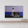 Northlight LED Lighted Dusk Lighthouse Seaside Scene Canvas Wall Art 15.75" X 23.75"