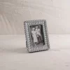 Folk Art Pattern 4X6 Photo Frame Gray MDF & Glass - Foreside Home & Garden