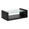 18" X 6" Holt Wood/Glass Decorative Wall Shelf Black - Kate & Laurel All Things Decor