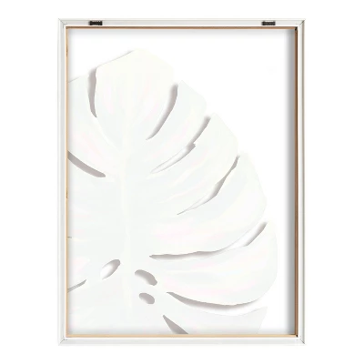 18" X 24" Blake Monstera Framed Printed Glass By Jessi Raulet Of Ettavee Natural - Kate & Laurel All Things Decor 3 18" X 24" Blake Monstera Framed Printed Glass By Jessi Raulet Of Ettavee Natural - Kate & Laurel All Things Decor - Image 3