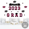 Big Dot Of Happiness Maroon Class Of 2023 Graduation Party Wall Decals Set Of 20