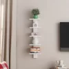 Spine Wall Book Shelves Stylish And Functional White - Proman Products