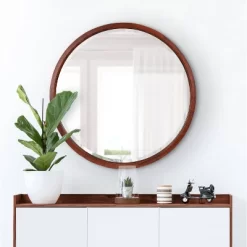 32" X 32" Hogan Round Framed Decorative Wall Mirror Walnut Brown - Kate & Laurel All Things Decor 10 32" X 32" Hogan Round Framed Decorative Wall Mirror Walnut Brown - Kate & Laurel All Things Decor -Home Decor Outlet Store GUEST 8f41b57e a8f0 48cf ad9e a897604e9c57