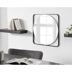 24" X 24" Nobles Radius Corner Framed Decorative Wall Mirror Black - Kate & Laurel All Things Decor 9 24" X 24" Nobles Radius Corner Framed Decorative Wall Mirror Black - Kate & Laurel All Things Decor -Home Decor Outlet Store GUEST 90068e28 f432 4c57 8bb7 100907cb8f82