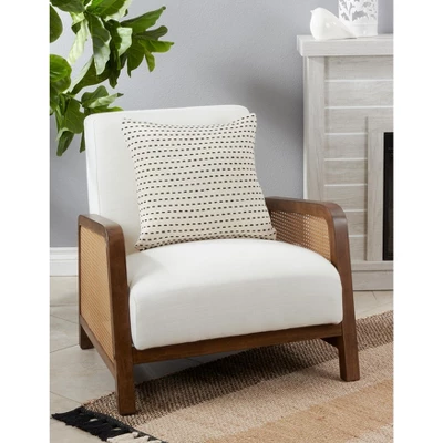 Saro Lifestyle Stitch Line Decorative Pillow Cover, Beige, 18" 2 Saro Lifestyle Stitch Line Decorative Pillow Cover, Beige, 18" - Image 2