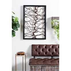 Wood Tree Branch Wall Decor With Black Frame Brown - Olivia & May -Home Decor Outlet Store GUEST 9287c530 9996 44ec b247 b37399e509fc