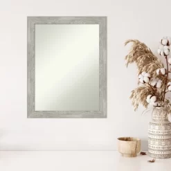 22" X 28" Non-Beveled Dove Gray Wash Narrow Wall Mirror - Amanti Art -Home Decor Outlet Store GUEST 9375e164 edd3 423b acc5 351937d7f865