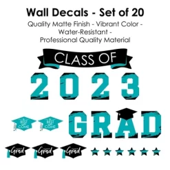 Big Dot Of Happiness Teal Class Of 2023 Graduation Party Wall Decals Set Of 20 -Home Decor Outlet Store GUEST 9409b43f 36c7 4ed1 89c5 10b2ae26b828