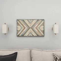 Wood Geometric Handmade Southwestern Wall Decor White - Olivia & May -Home Decor Outlet Store GUEST 9555e335 0de9 4ec7 ad2e ce097709d7b9