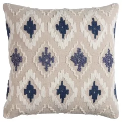 20"x20" Geometric Diamond Textured Throw Pillow - Rizzy Home -Home Decor Outlet Store GUEST 9802abd3 3b11 4ea4 b914 3a5c57e3a714