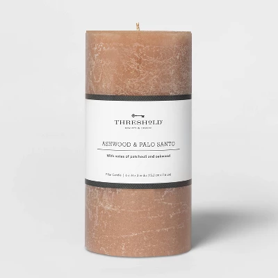 Pillar Ashwood And Palo Santo Candle Tan - Threshold™ 3 Pillar Ashwood And Palo Santo Candle Tan - Threshold™ - Image 3
