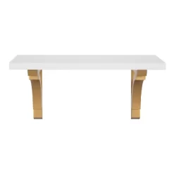 18" Corblynd Traditional Wood Wall Shelf White - Kate & Laurel All Things Decor -Home Decor Outlet Store GUEST 9a9e09fb 31b3 4c45 8a1f d71bbd076cfa