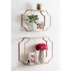 2pc Ciel Modern Glam Metal Wall Shelf Set - Kate & Laurel All Things Decor 9 2pc Ciel Modern Glam Metal Wall Shelf Set - Kate & Laurel All Things Decor -Home Decor Outlet Store GUEST 9b60961d 8ec0 4ac6 949f 6f932c0c066e