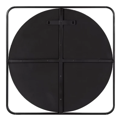 24" X 24" Nobles Radius Corner Framed Decorative Wall Mirror Black - Kate & Laurel All Things Decor 3 24" X 24" Nobles Radius Corner Framed Decorative Wall Mirror Black - Kate & Laurel All Things Decor - Image 3