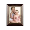 Lawrence Frames Walnut And Black Wood 5x7 Picture Frame - Gold Line 41657