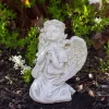 Northlight 6.75" Praying Angel With Cross Outdoor Garden Statue