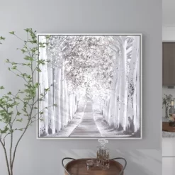 Canvas Landscape Trees Framed Wall Art With Silver Frame White - Olivia & May 32 Canvas Landscape Trees Framed Wall Art With Silver Frame White - Olivia & May -Home Decor Outlet Store GUEST 9ccc9bf6 d2a3 444e 87f0 64e8f49a5b7f