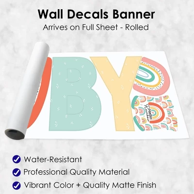 Big Dot Of Happiness Hello Rainbow - Peel And Stick Boho Baby Shower Standard Banner Wall Decals - Baby 4 Big Dot Of Happiness Hello Rainbow - Peel And Stick Boho Baby Shower Standard Banner Wall Decals - Baby - Image 4