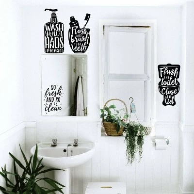 Wash Your Hands Soap Quotes Peel And Stick Wall Decal - RoomMates 1 Wash Your Hands Soap Quotes Peel And Stick Wall Decal - RoomMates