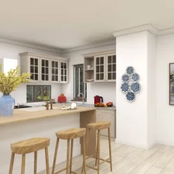 Metal Plate Wall Decor With Embossed Details Blue - Olivia & May -Home Decor Outlet Store GUEST a0fb7875 b52c 4838 9f2e ff09a101b416