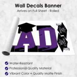 Big Dot Of Happiness Purple Graduation Party Decor - Vinyl Wall Decals - Grad -Home Decor Outlet Store GUEST a12fefd7 0fec 4918 9115 e5fcf98c2dfa