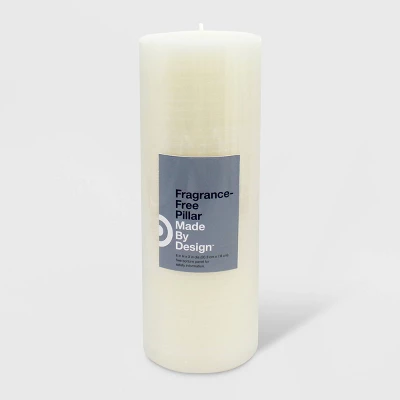 Unscented Pillar Candle Cream - Made By Design 3 Unscented Pillar Candle Cream - Made By Design - Image 3