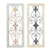 Set Of 2 Wood Scroll Arabesque Wall Decors Natural/Black - Olivia & May