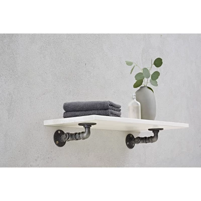 31.5" X 9.8" Lite Vintage Pine Shelf White - Dolle Shelving 1 31.5" X 9.8" Lite Vintage Pine Shelf White - Dolle Shelving