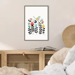 16" X 23" Folk Art Garden By Annie Bailey Art Framed Canvas Wall Art - Amanti Art -Home Decor Outlet Store GUEST a9492c6d fc99 497a ac59 c6f4a8304559