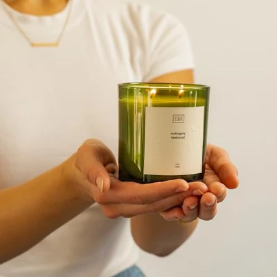 Craft & Kin Premium Aromatherapy Soy Green Candle 1 Craft & Kin Premium Aromatherapy Soy Green Candle
