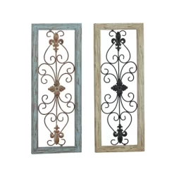 Set Of 2 Wood Scroll Arabesque Wall Decors Natural/Black - Olivia & May 14 Set Of 2 Wood Scroll Arabesque Wall Decors Natural/Black - Olivia & May -Home Decor Outlet Store GUEST acae9399 8564 4710 a00f 5f3d41a44bfd
