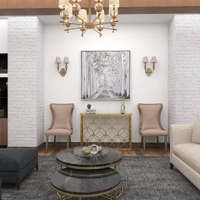 Canvas Landscape Trees Framed Wall Art With Silver Frame White - Olivia & May 11 Canvas Landscape Trees Framed Wall Art With Silver Frame White - Olivia & May - Image 11