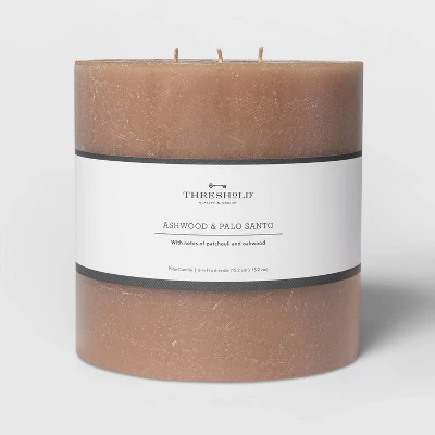 Pillar Ashwood And Palo Santo Candle Tan - Threshold™ 4 Pillar Ashwood And Palo Santo Candle Tan - Threshold™ - Image 4